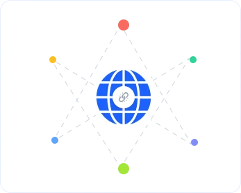 Internal and external link-building service icon for site authority