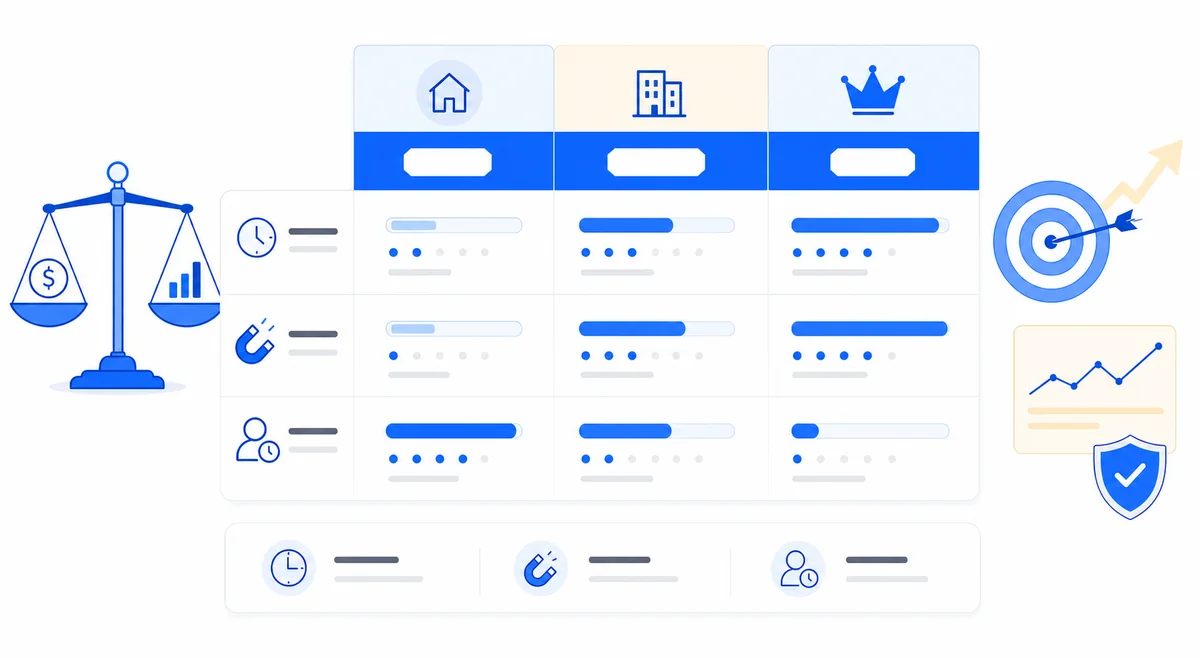 Bar chart comparing affordable SEO costs for contractors against expected ROI across DIY, agency, and premium tiers by leads and time.