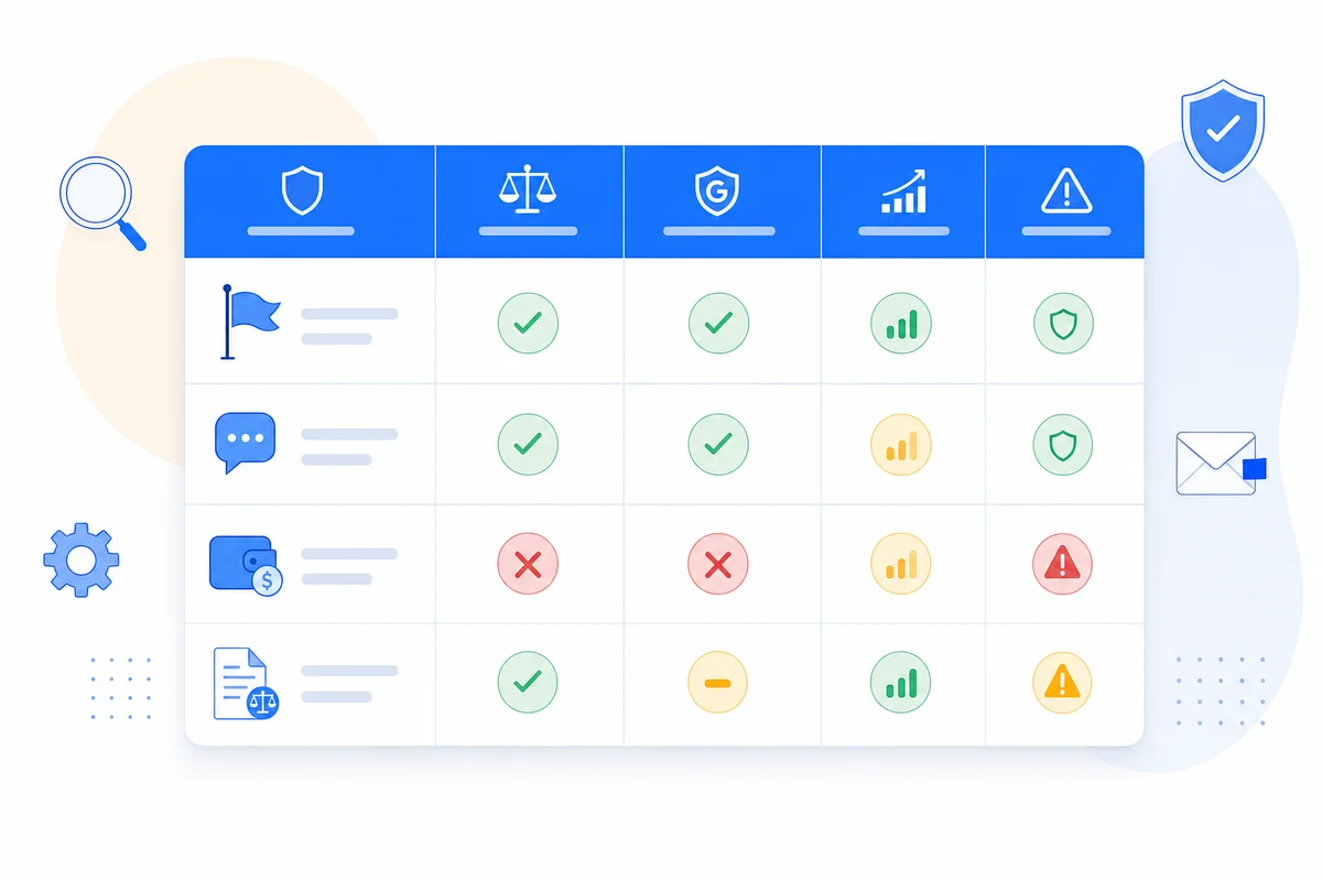 Side-by-side table comparing legitimate versus illegitimate methods businesses use to pay to remove google reviews.