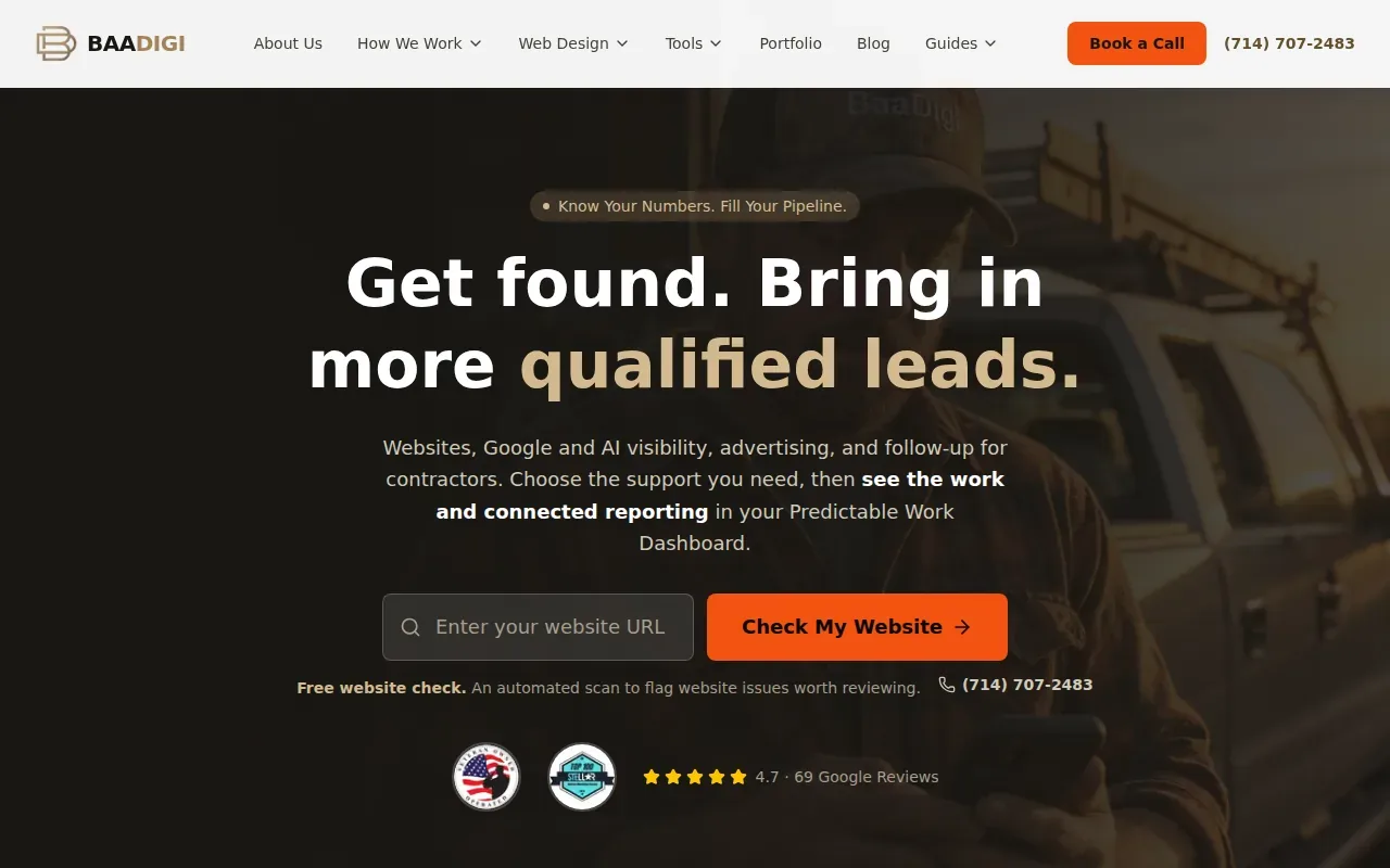 Screenshot of the BaaDigi website